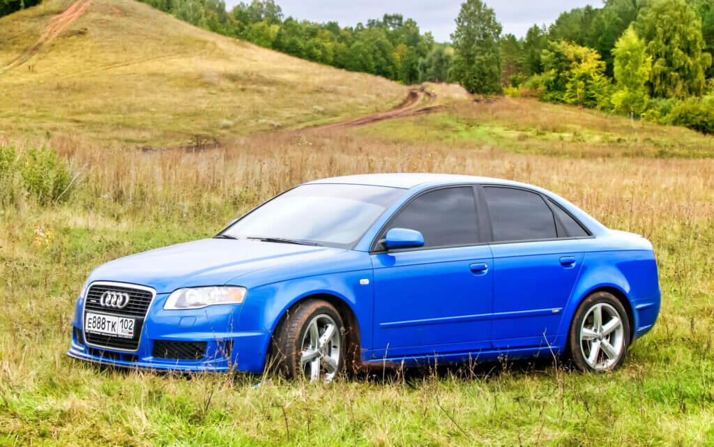 Blue Audi A4
