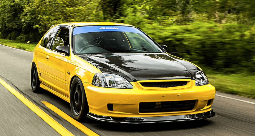 car enthusiasts 1999 Civic Type R Yellow 