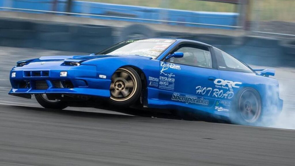 240SX drift car on pro track