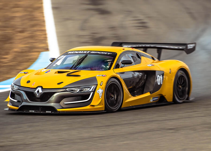Renault RS 01 drifting on the track
