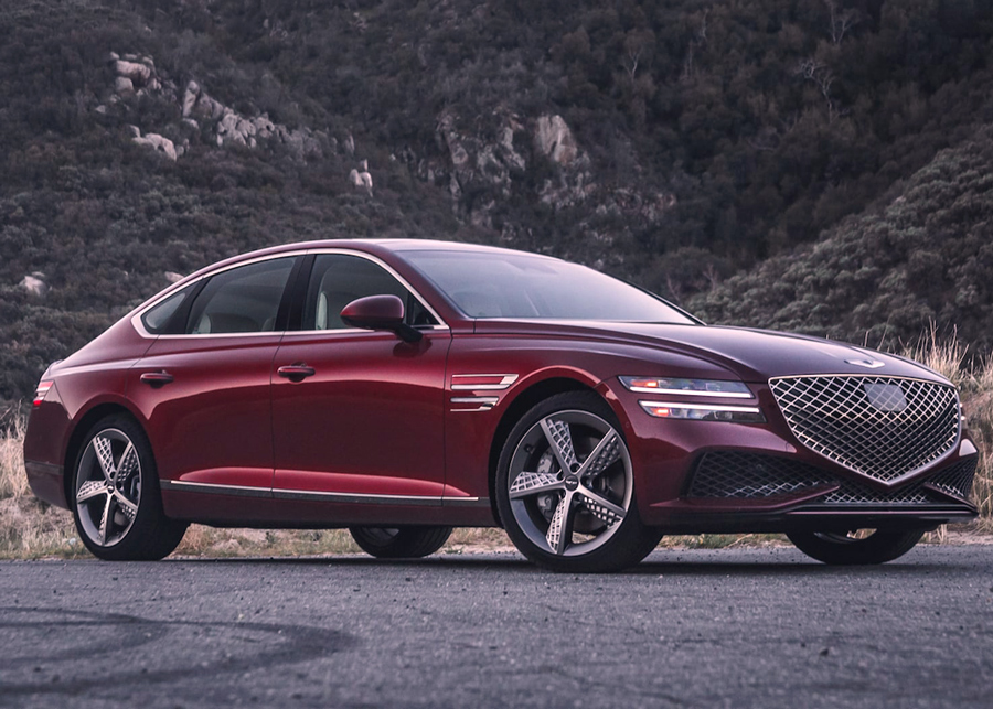 2024 Genesis G80 Sport in red