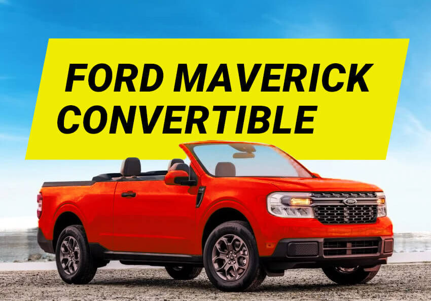 Ford Maverick Convertible Render April Fools 2023